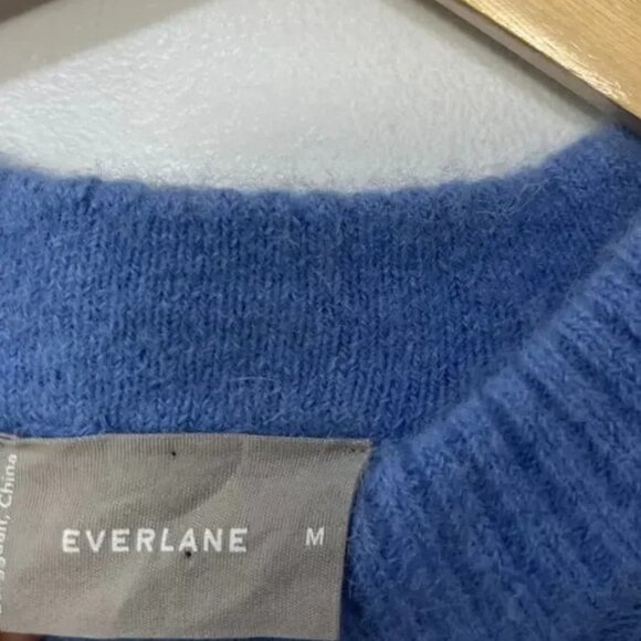💙 Everlane Alpaca Cocoon Crew Sweater | Cornflower | Small (lightly shrunken M) - Picture 5 of 6